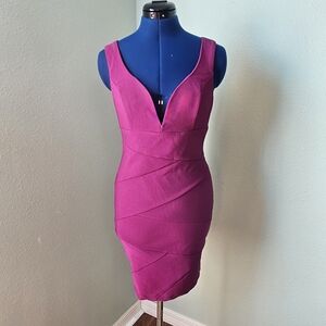 Emerald Sundae Fuchsia Sleeveless Midi Dress